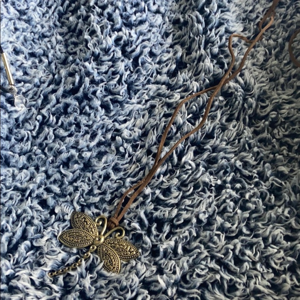Dragon fly tie on necklace